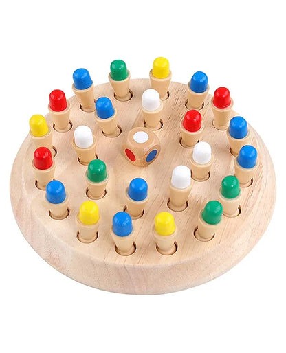 Wooden Memory Chess Board Game - Sharpen memory, focus, and have endless fun.