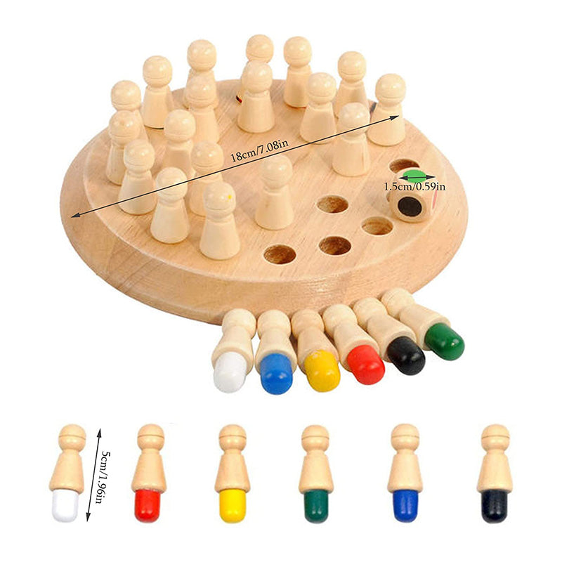 Wooden Memory Chess Board Game - Sharpen memory, focus, and have endless fun.